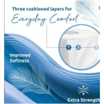 Phoenix brand soft, unscented deluxe 90-roll pack white quilted three-ply toilet paper